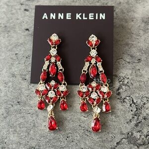 Chandelier Red Dangle Earrings